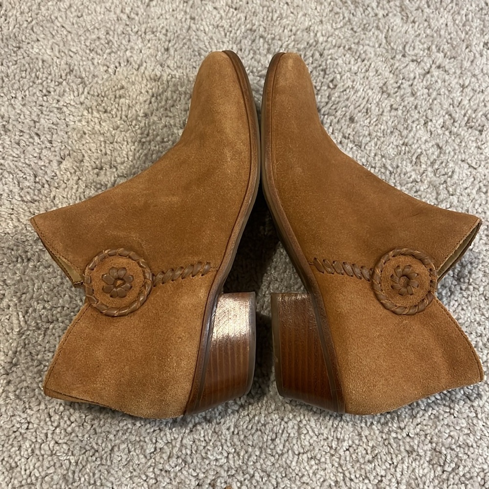 𝅺Jack Rogers brown booties boots shoes sz 9